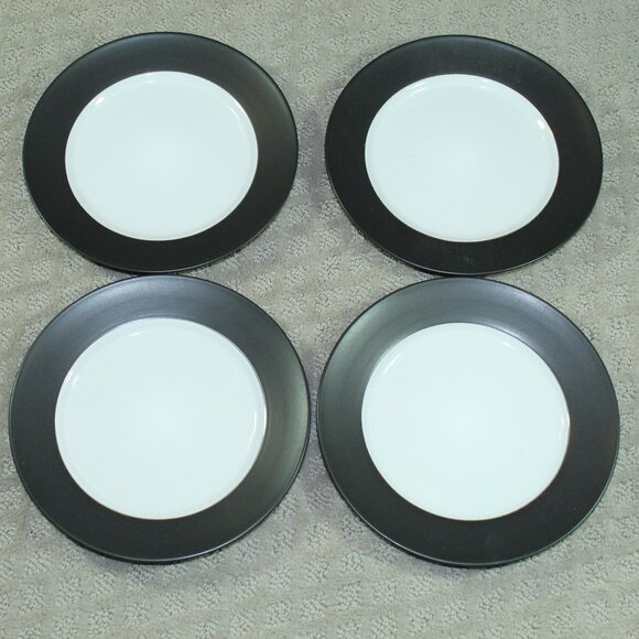 PFALTZGRAFF.  SET OF 4 - HARMONY CHARCOAL - 8” SALAD PLATES - Picture 1 of 4